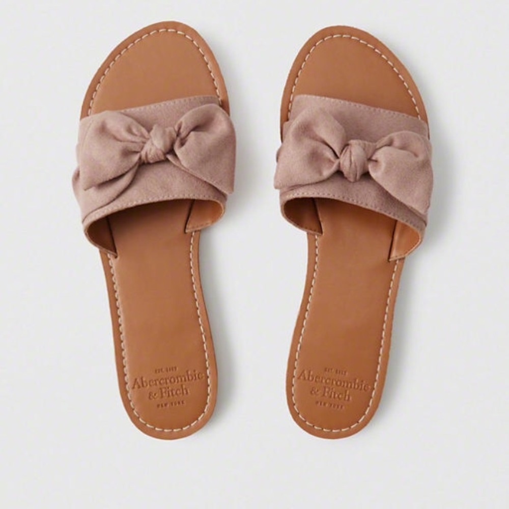 Abercrombie & Fitch Bow Slide Sandals